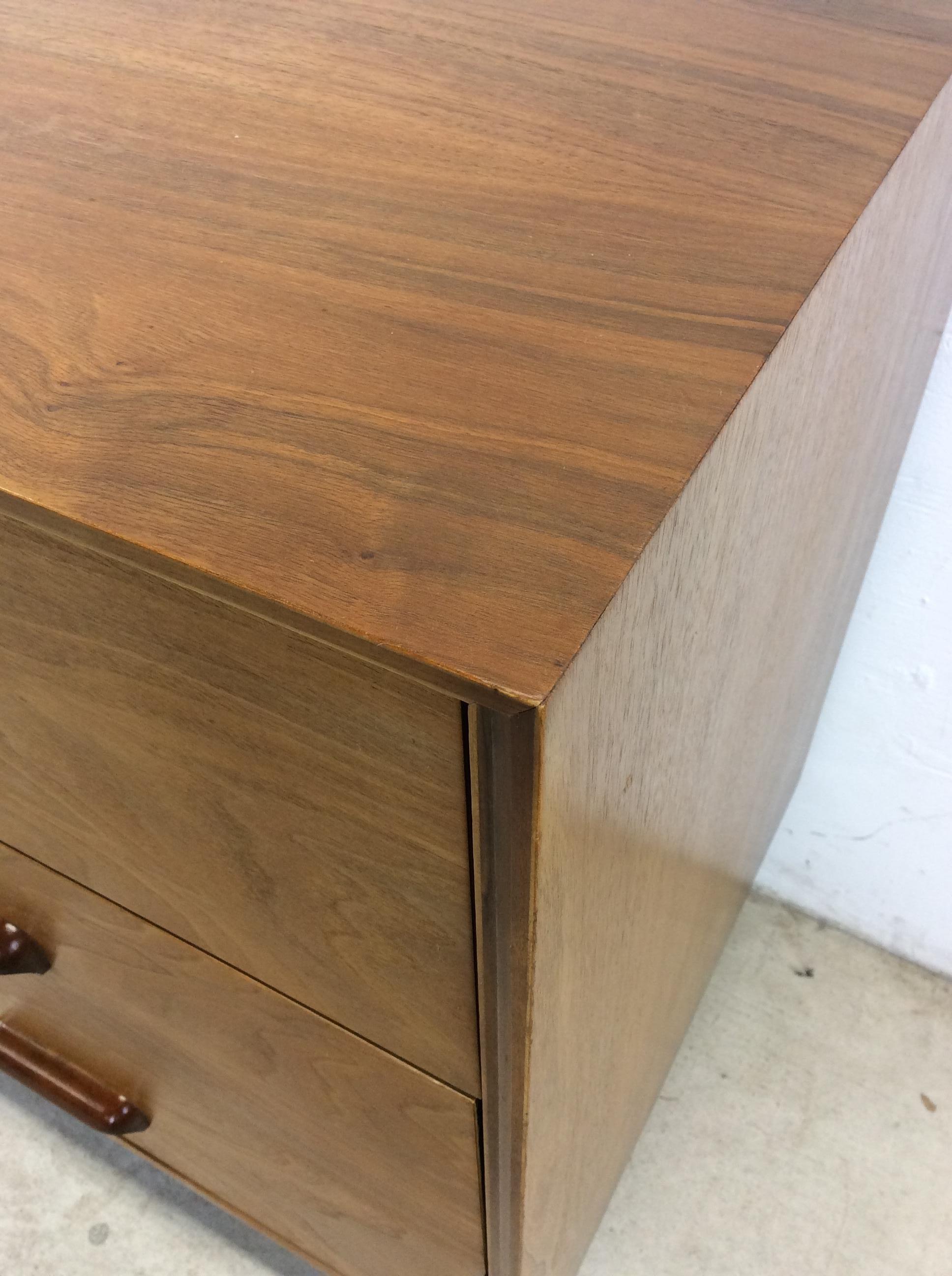 20th Century Mid Century Modern Lowboy Dresser with Tambour Door For Sale