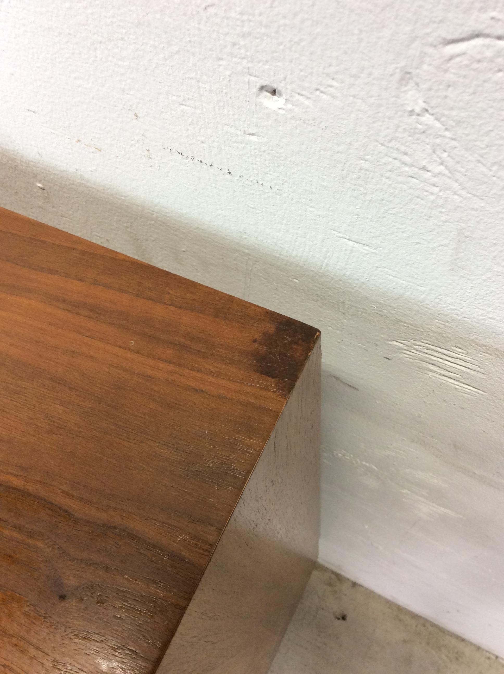 Walnut Mid Century Modern Lowboy Dresser with Tambour Door For Sale