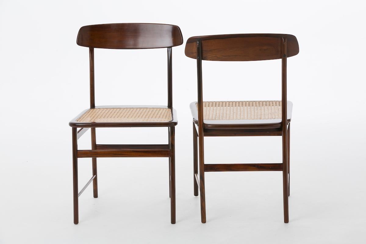 Moderner Lucio Costa Hartholzstuhl des Designers Sergio Rodrigues aus der Mitte des Jahrhunderts (Brasilianisch)