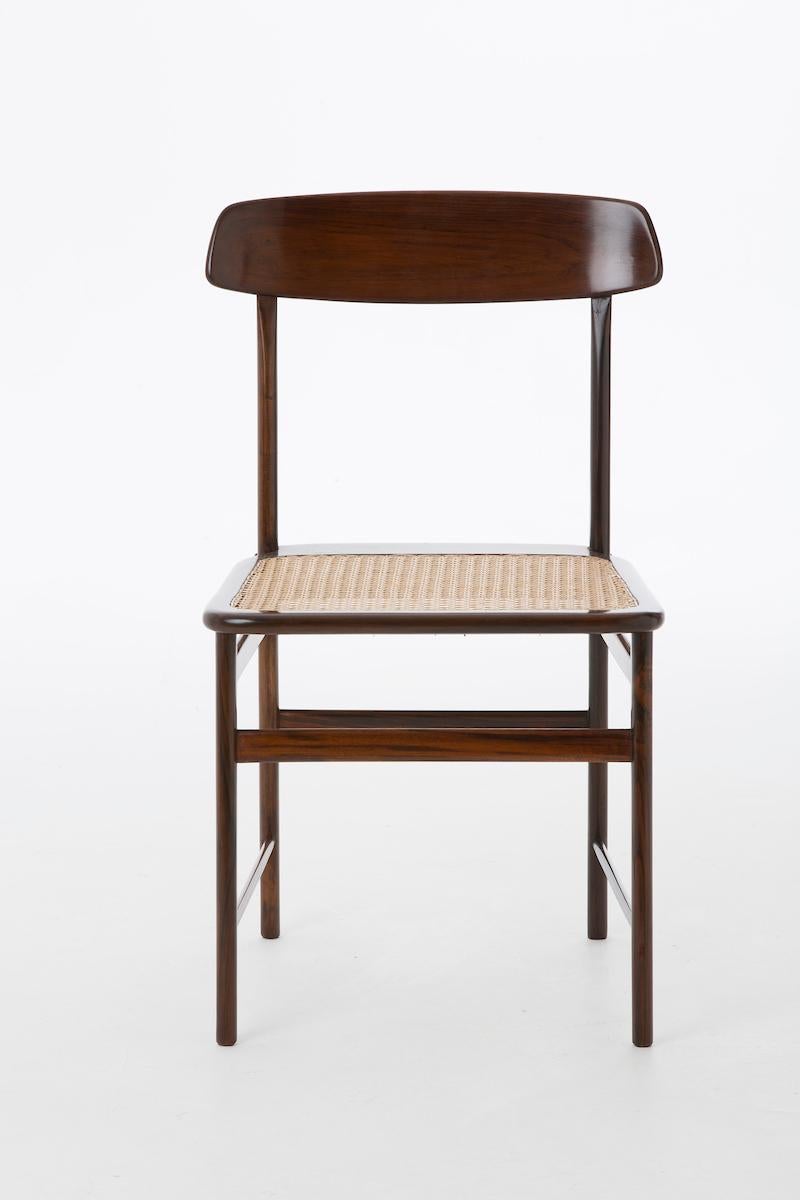 Moderner Lucio Costa Hartholzstuhl des Designers Sergio Rodrigues aus der Mitte des Jahrhunderts (Holzarbeit)