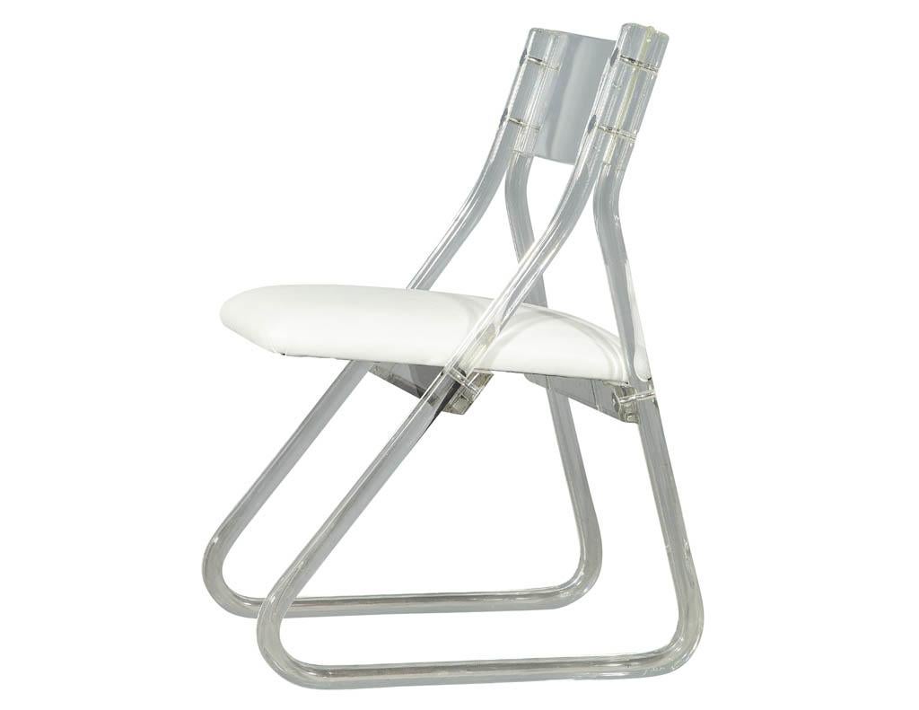 Mid-Century Modern Lucite Accent Desk Chair In Good Condition In North York, ON