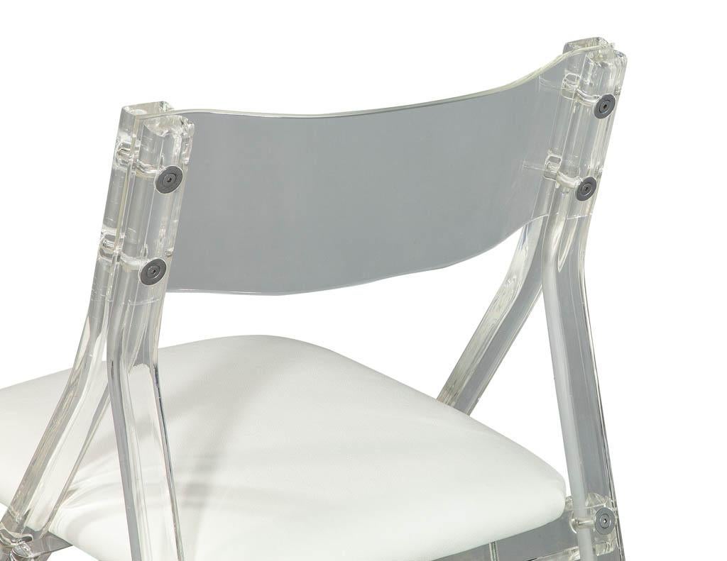 Mid-Century Modern Lucite Accent Desk Chair 1