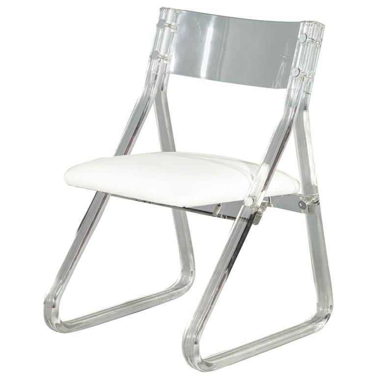 Mid-Century Modern Lucite Accent Desk Chair