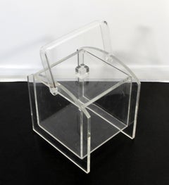 Mid-Century Modern Lucite Acrylic Tissue Box Holder 1970s Vintage Retro Mod