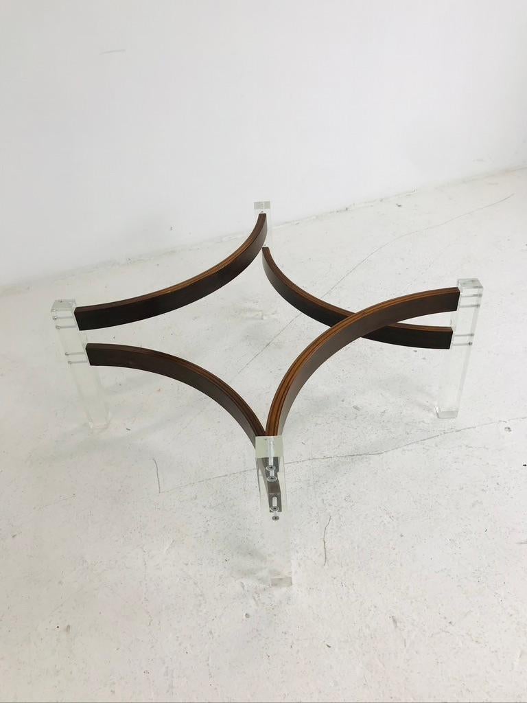 Mid-Century Modern Lucite and Bentwood Cocktail Table For Sale 6