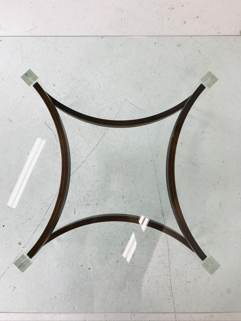 Mid-Century Modern Lucite and Bentwood Cocktail Table For Sale 2