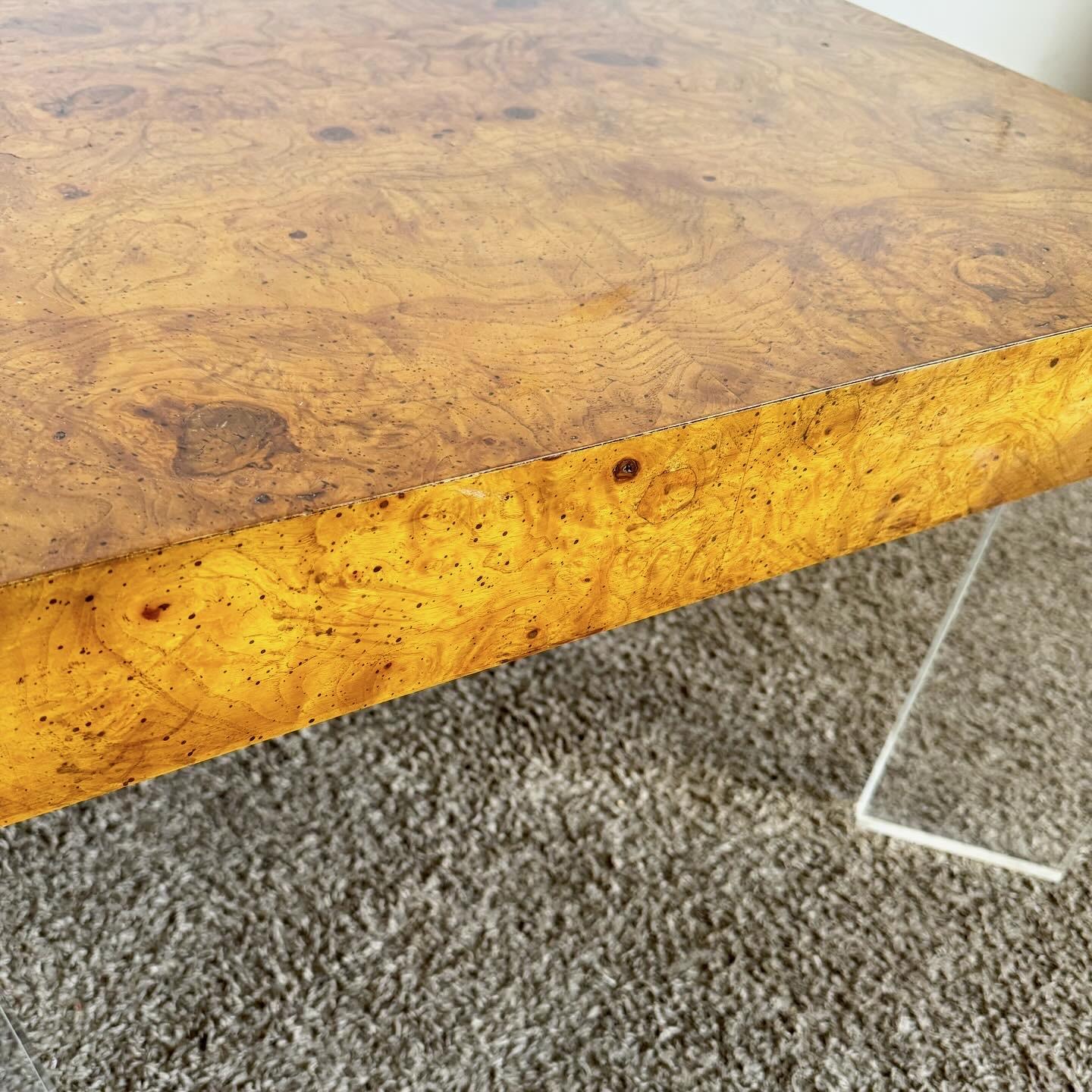 burl wood coffee table for sale
