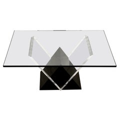 Mid-Century Modern Lucite and Glass Coffee Table