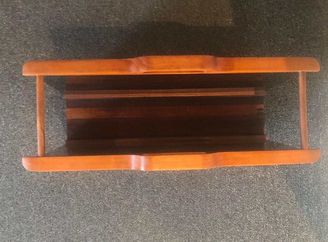 20th Century Mid-Century Modern Lucite and Teak Magazine Rack by Ernest Sohn For Sale