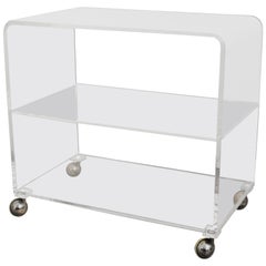 Mid-Century Modern Lucite Bar Cart