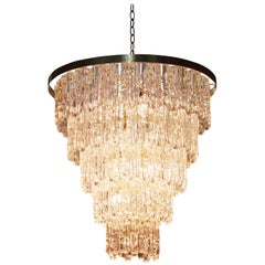 Mid-Century Modern Lucite Cascading Chandelier