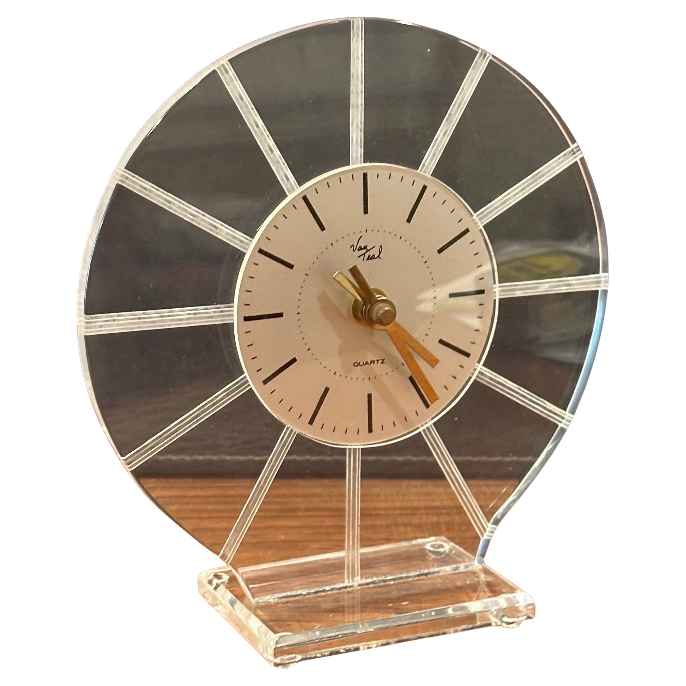 Mid-Century Modern Lucite Clock by Hivo Van Teal