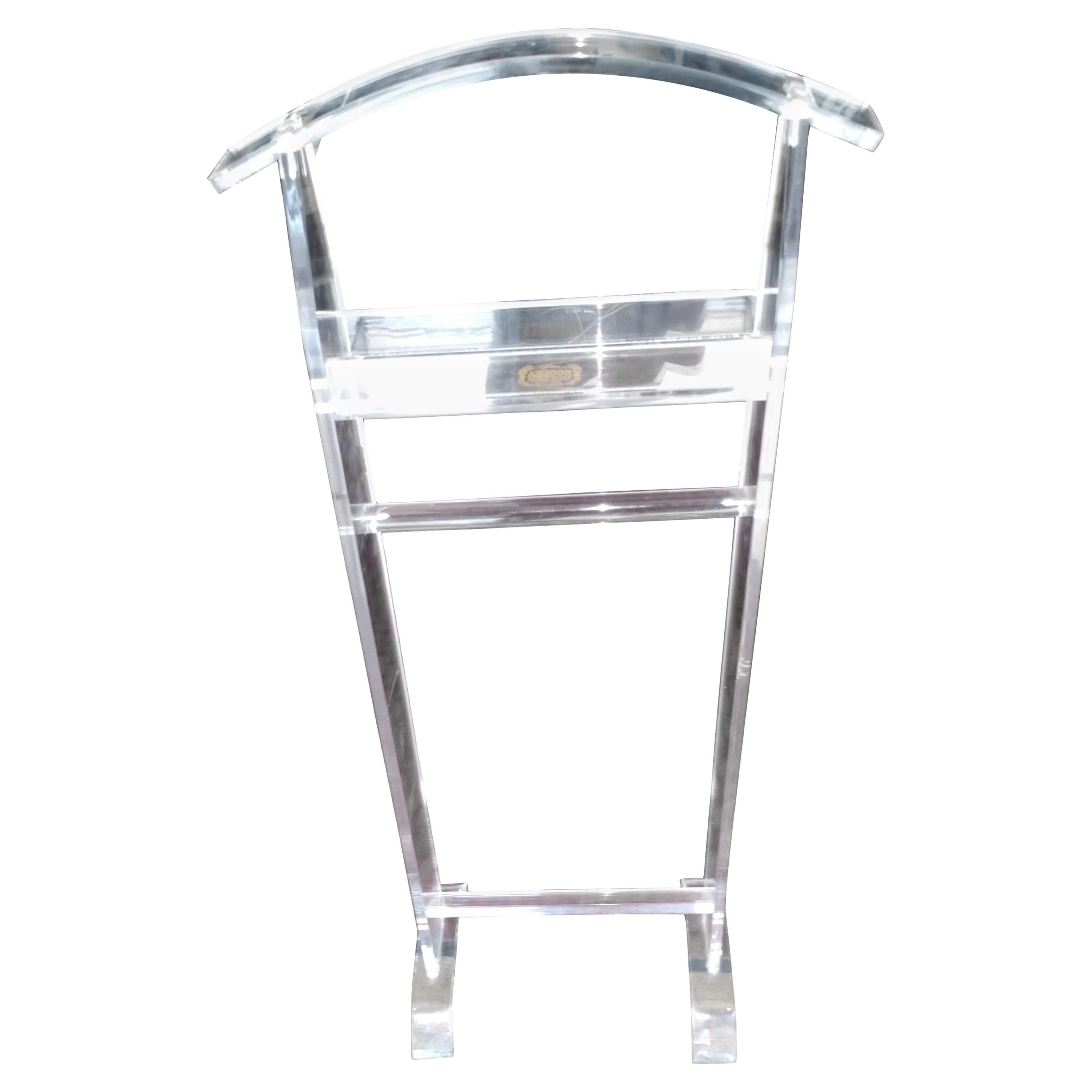 Moderne Mid-Century-Modern-Lucite-Kleiderbügel, goldener Nugget