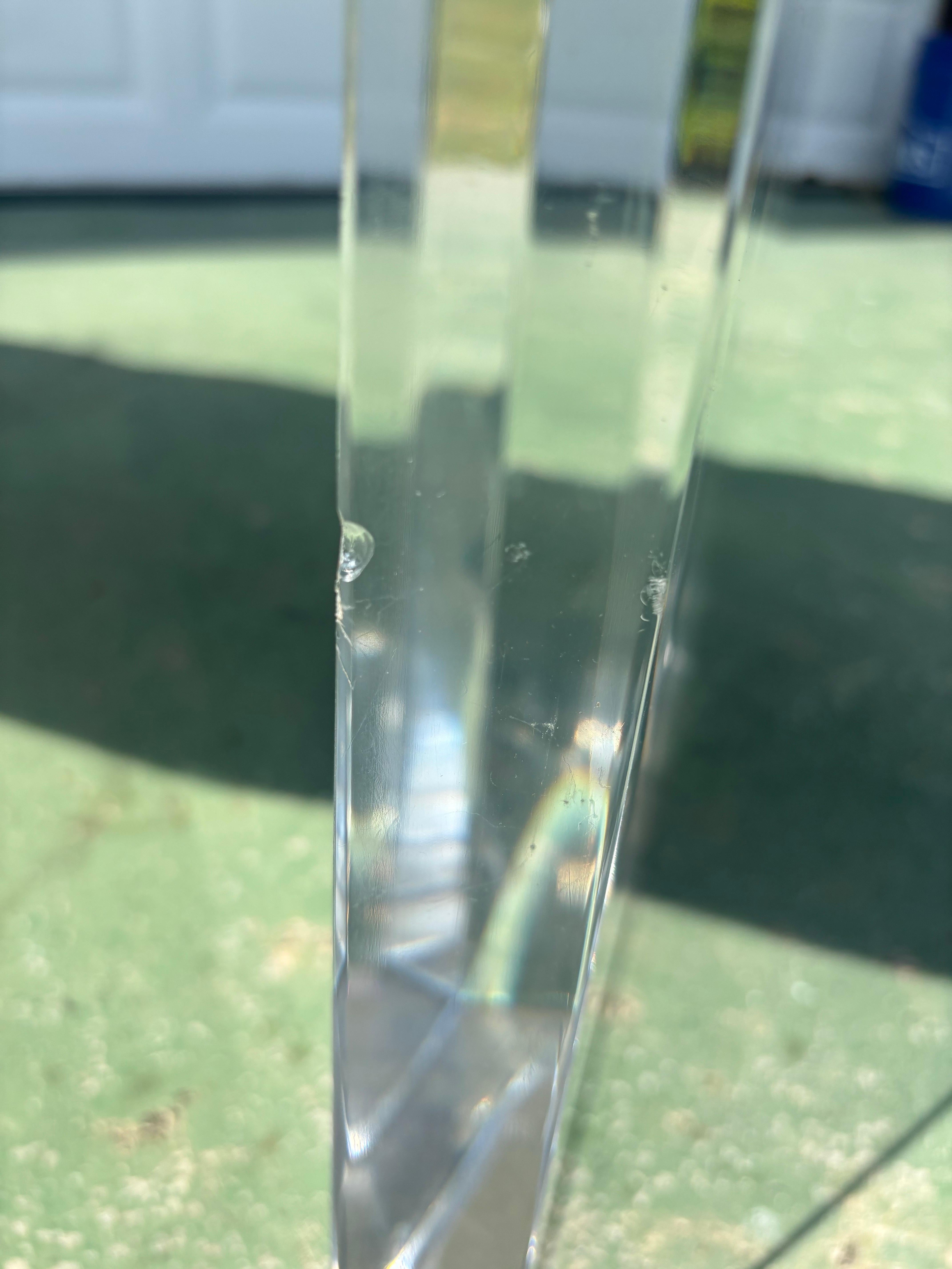 Banco Nube Lucite Mid Century Modern en Bueno estado para la venta en Boynton Beach, FL