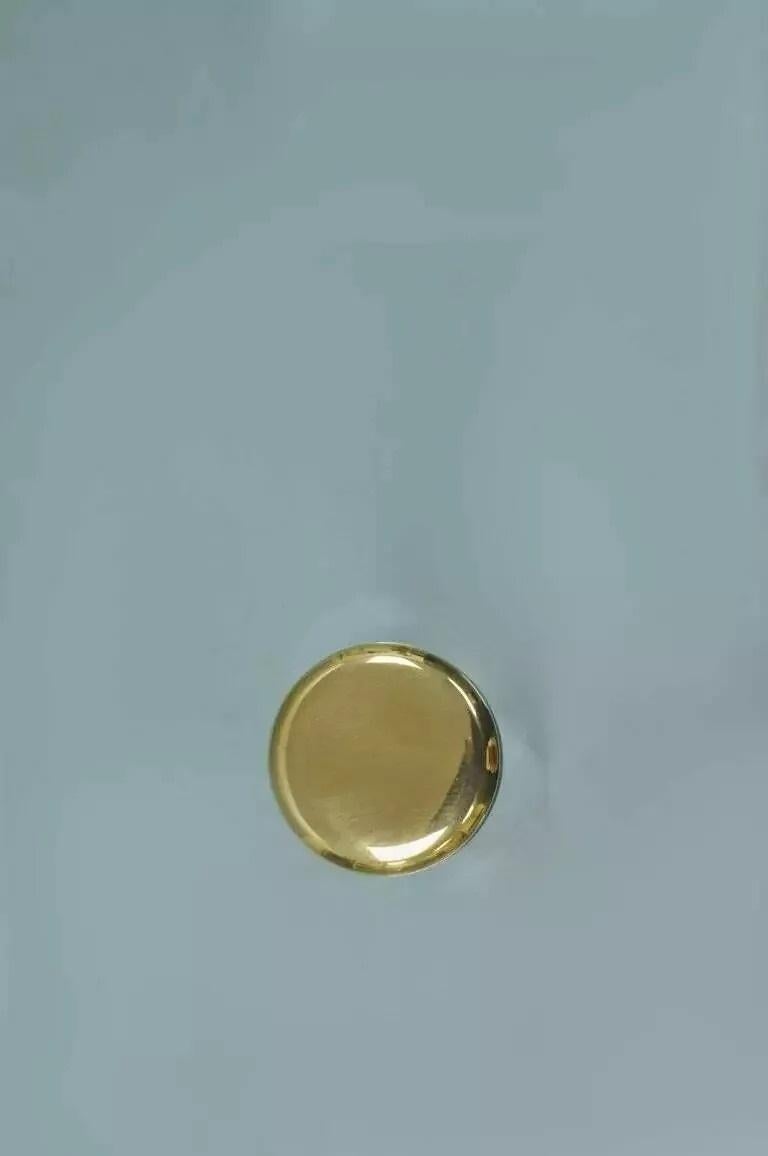 Mid Century Modern Lucite Cylinder Leg Brass Glass Coffee Cocktail Table von Pace im Angebot 2