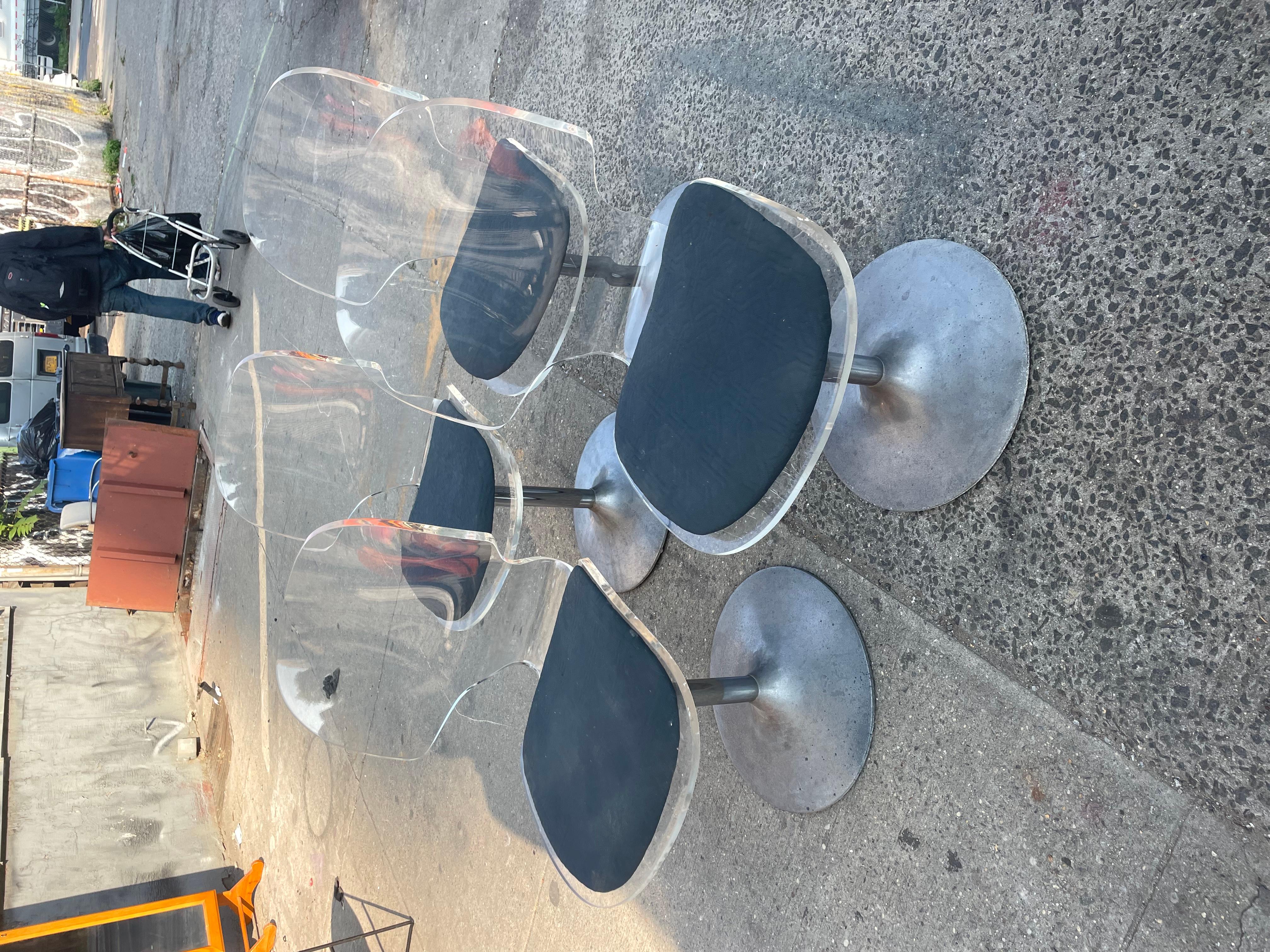 Mid-Century Modern Lucite Dining Chairs For Sale 5