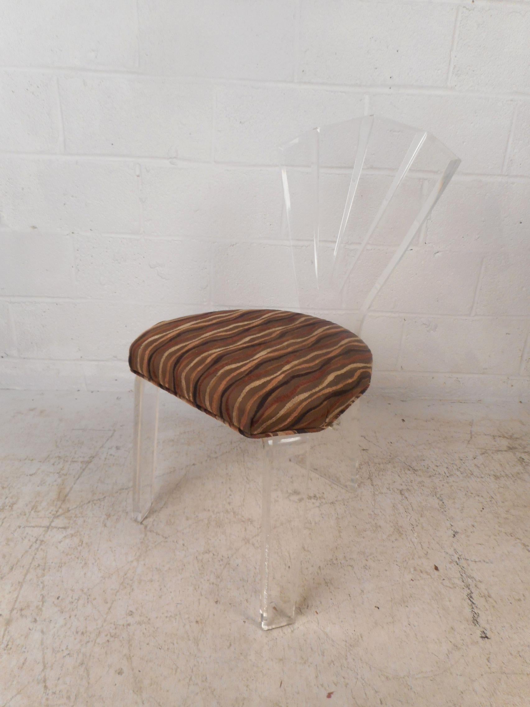 Upholstery Mid-Century Modern Lucite Dining Set