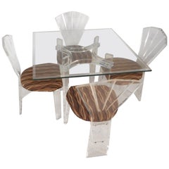 Mid-Century Modern Lucite Dining Set