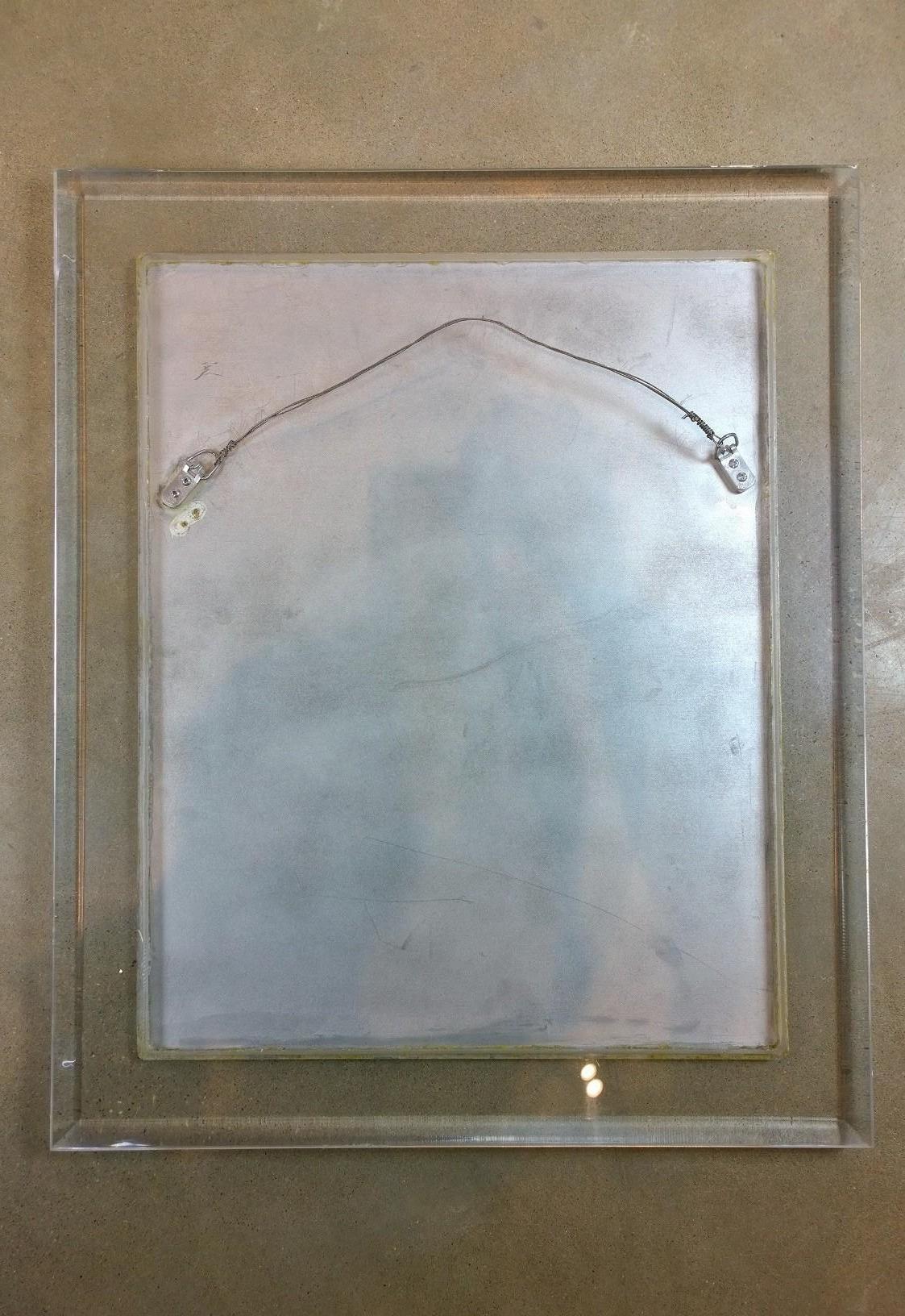 Clear Lucite Framed Wall Mirror For Sale 9