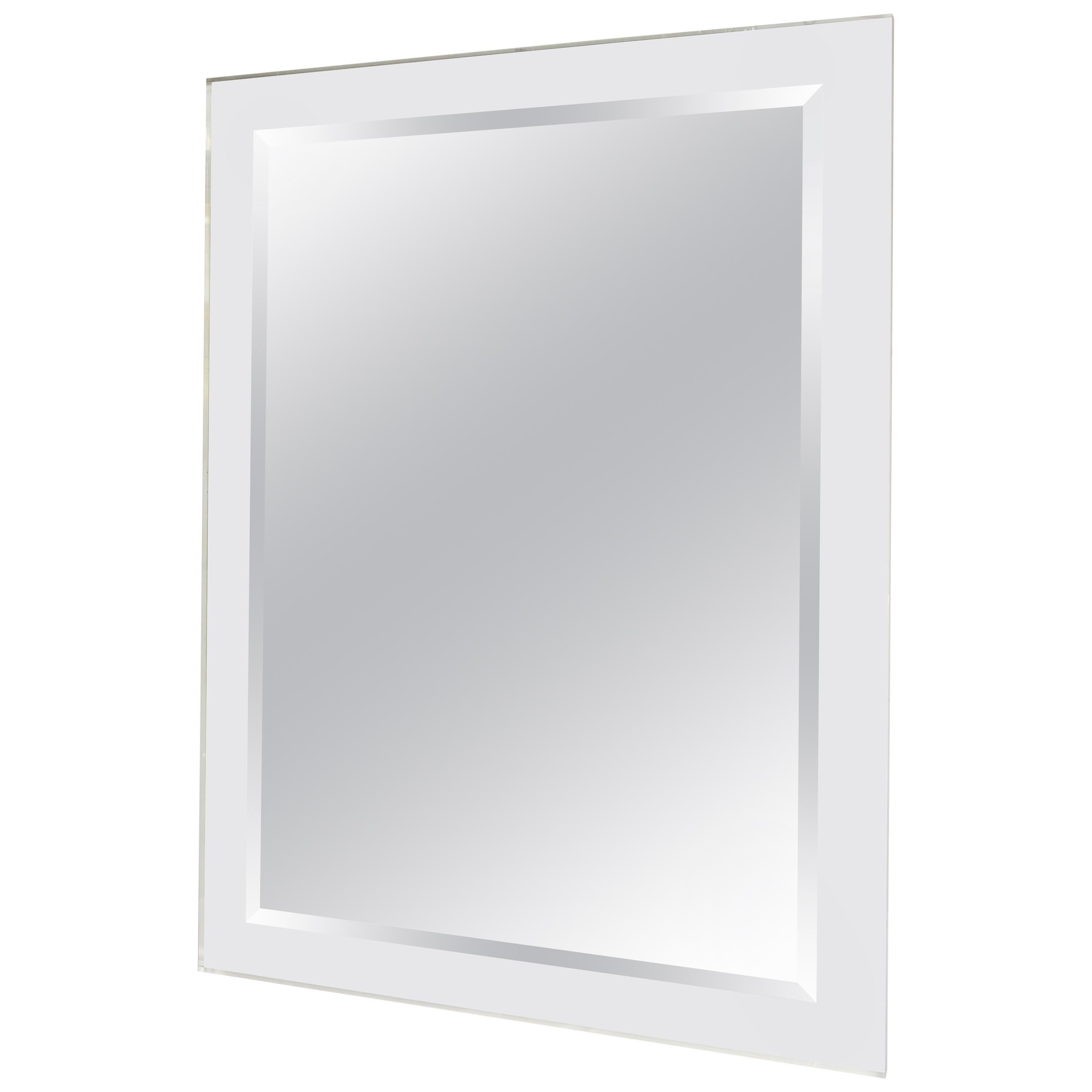 Custom Mid-Century Modern Lucite Framed Mirror For Sale