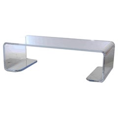 Mid Century Modern Lucite Low Coffee Table Circa 1960