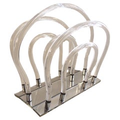 Dorothy Thorpe Designed Lucite Magazine Rack