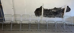 Chaises pliantes Plia en Lucite:: style moderne du milieu du siècle:: par Giancarlo Piretti pour Castelli