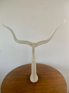 Mid-Century Modern Lucite Ram's Head Sculpture