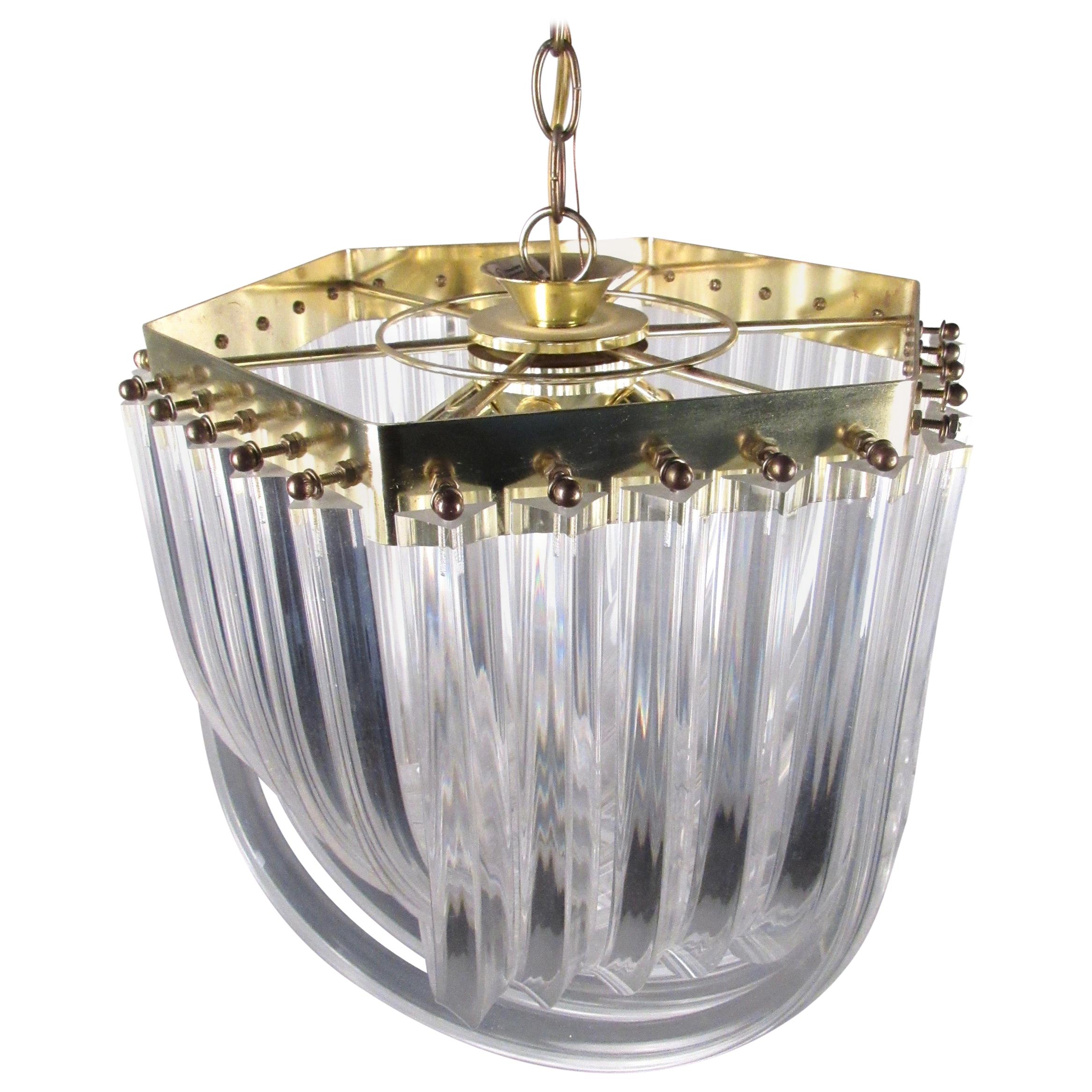 lucite chandelier modern