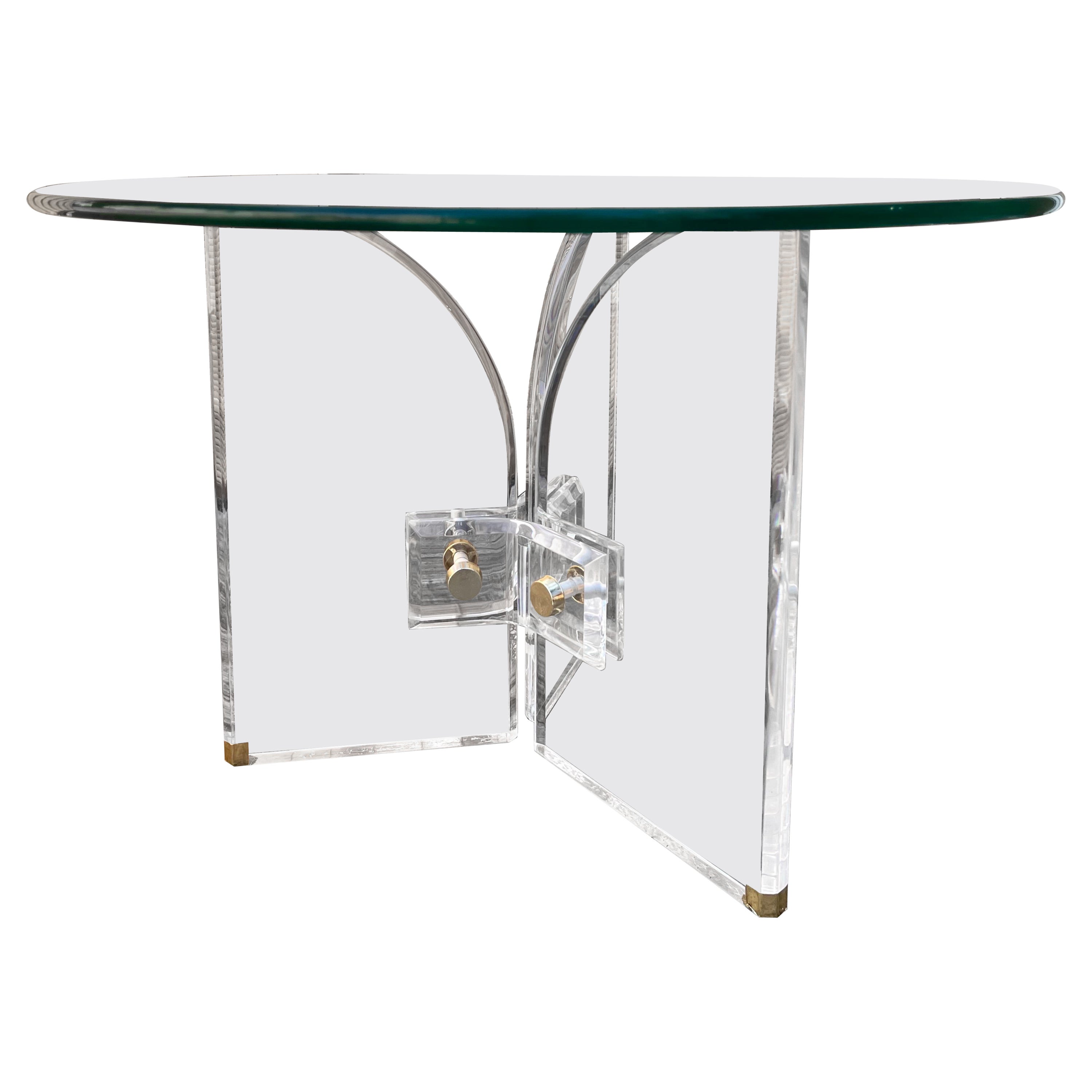 Mesa auxiliar de lucita moderna de mediados de siglo a la manera de Charles Hollis Jones en venta
