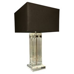 Mid-Century Modern Lucite Skyscraper Table Lamp