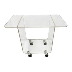 Soporte o carrito de lucita moderno de mediados de siglo