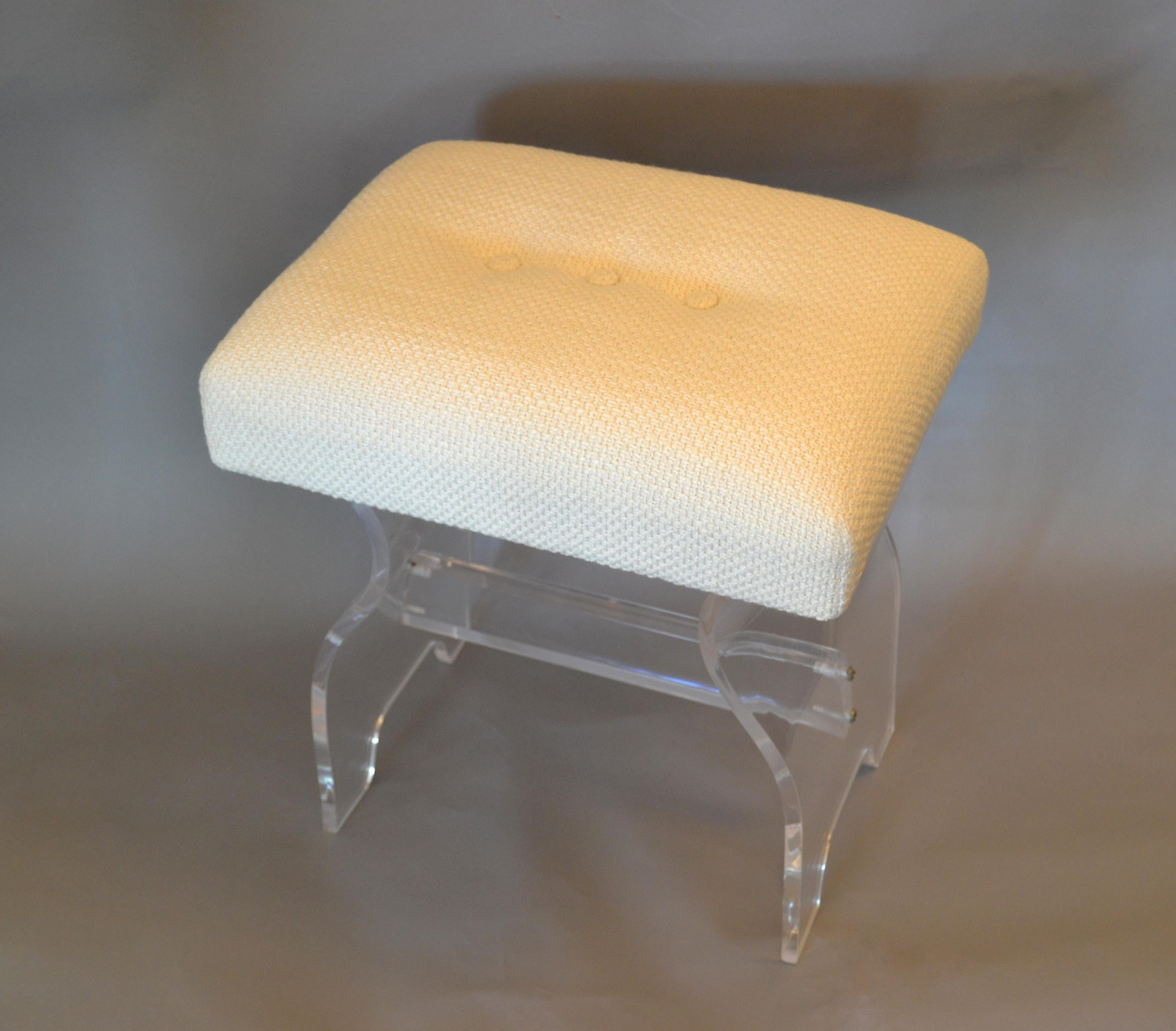 boucle vanity stool