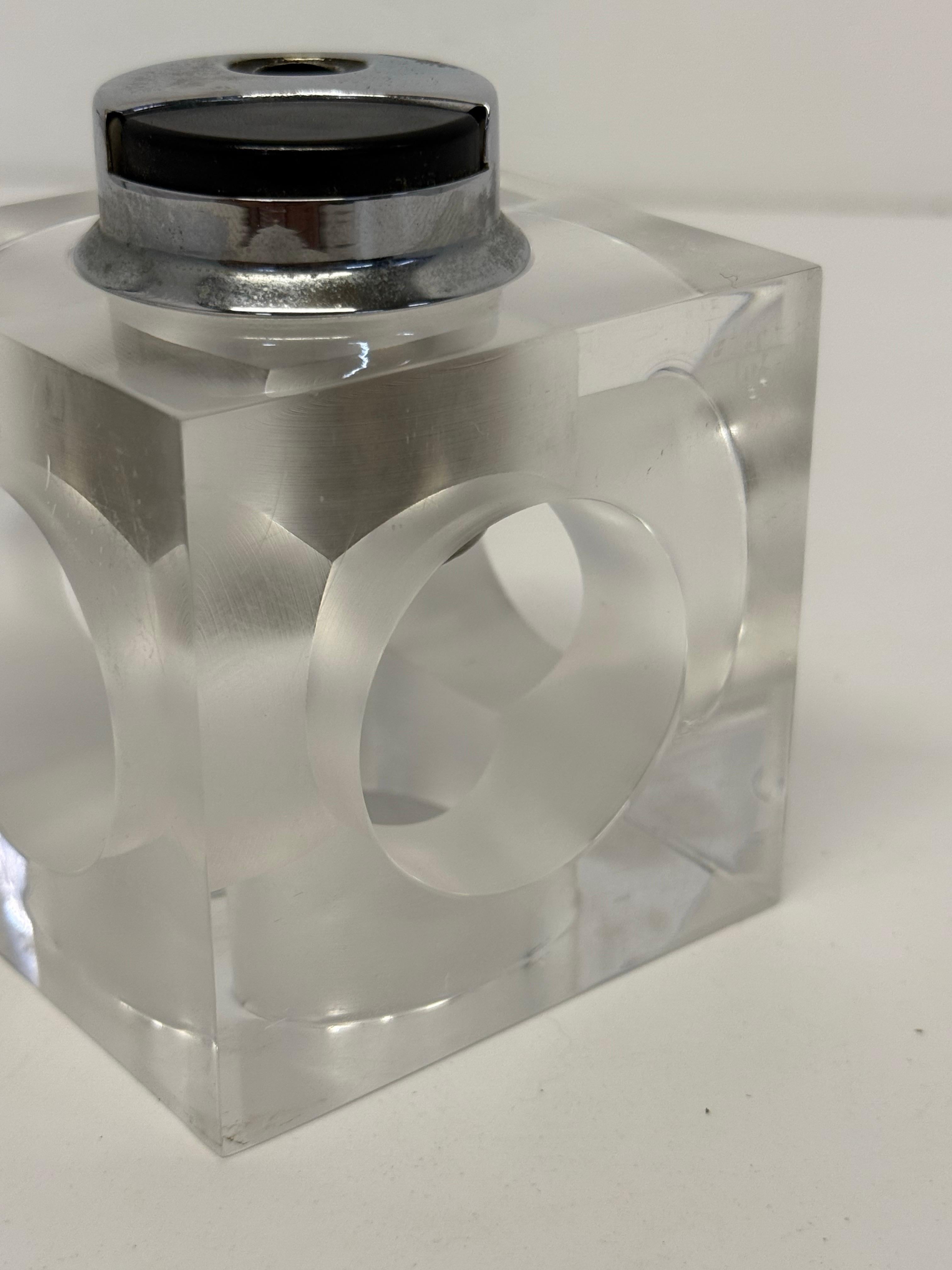 Lampe de table en lucite moderne du milieu du siècle dernier, Espagne, 1970 en vente 1