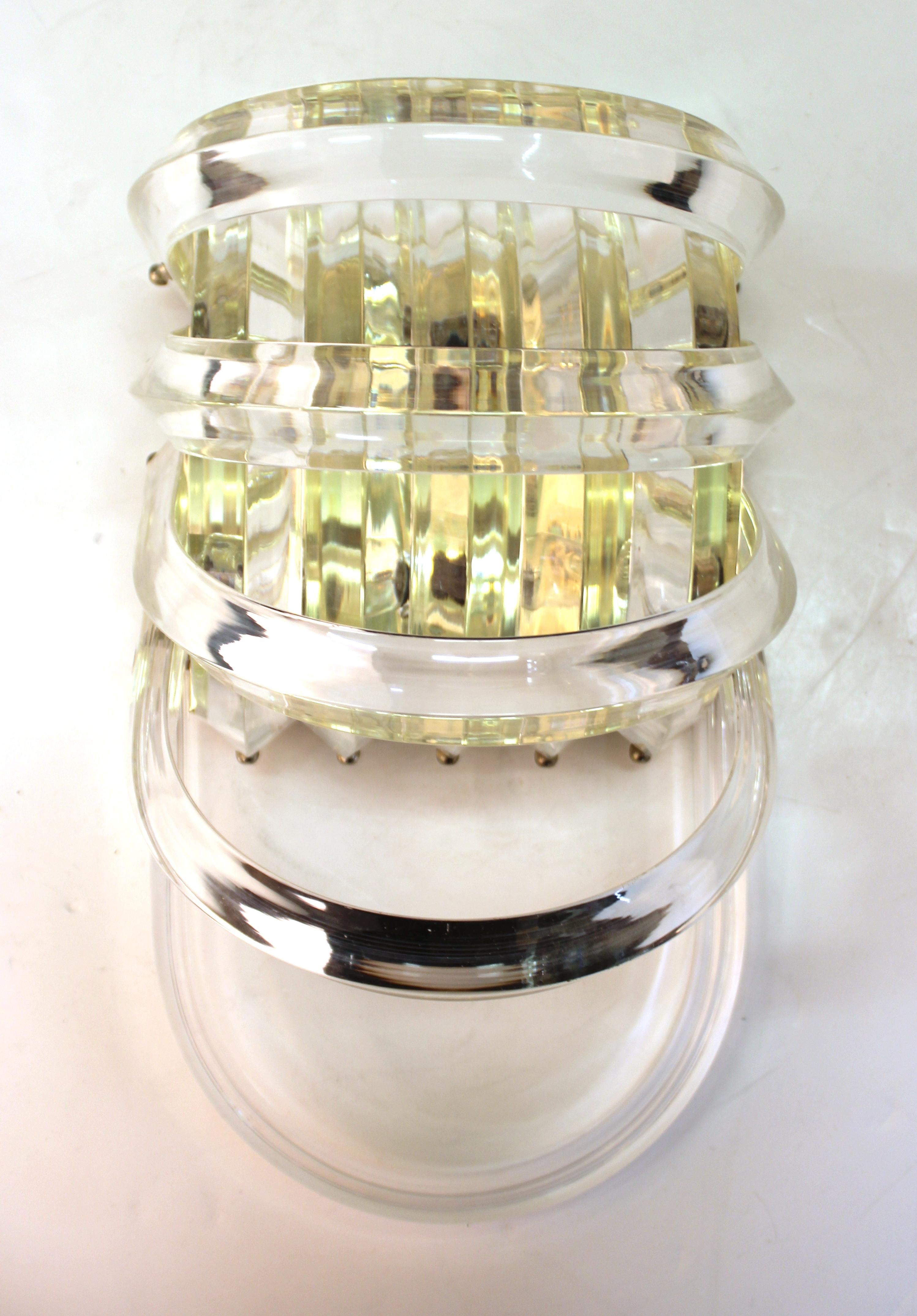 lucite wall sconces