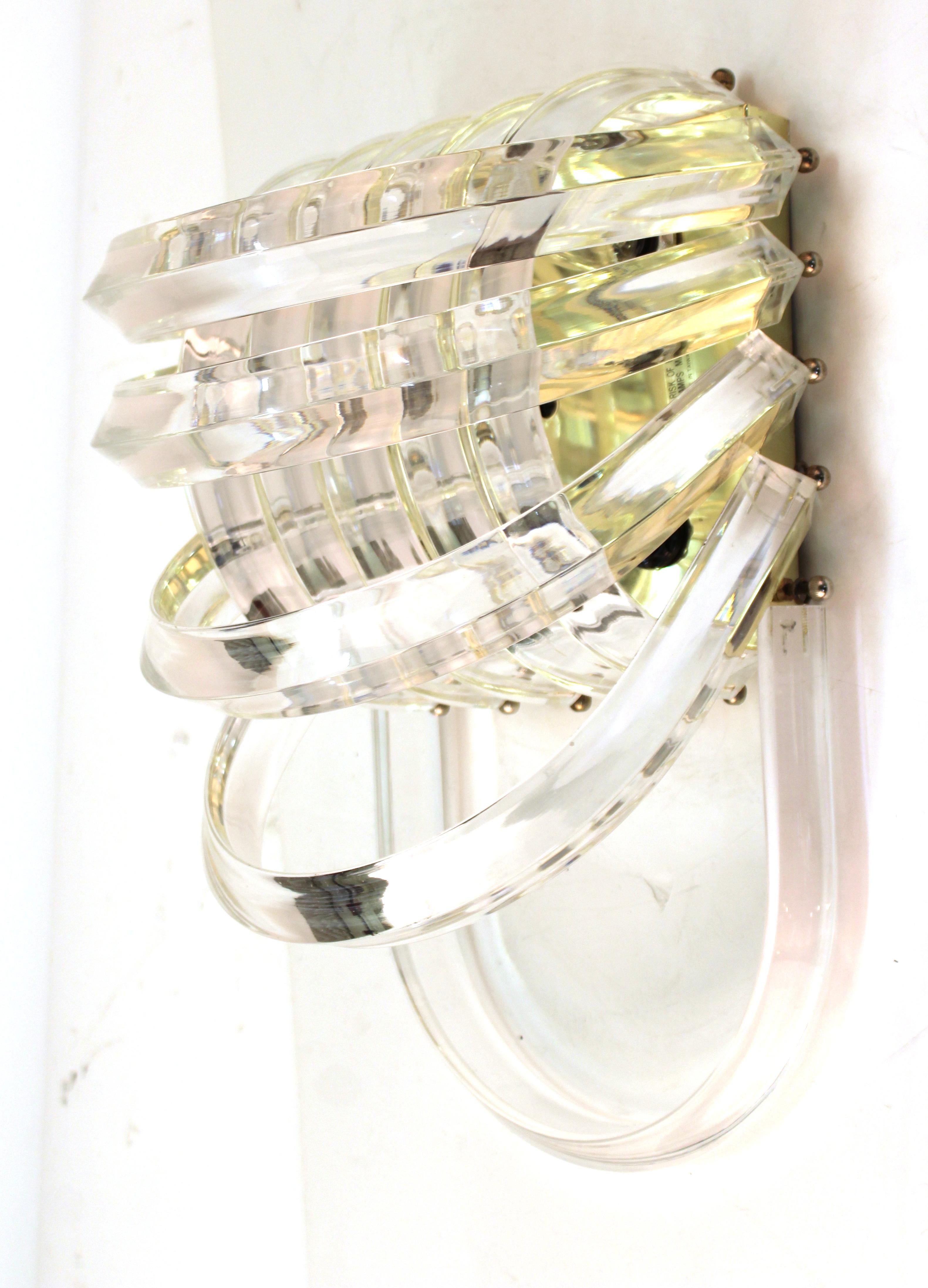 lucite sconce