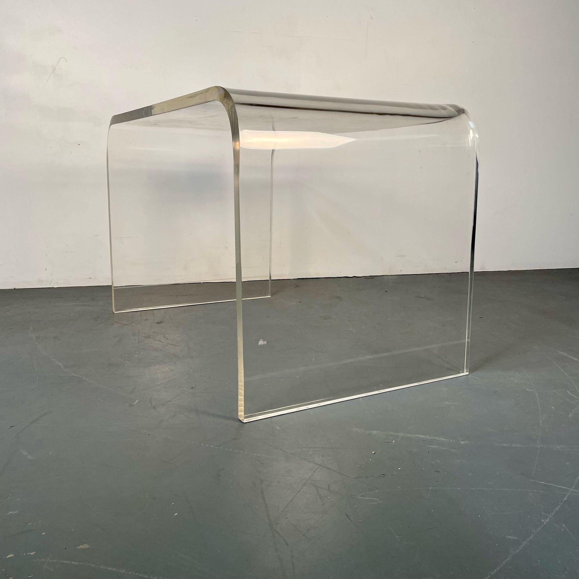 Mid-Century Modern Lucite Waterfall Console / Writing Table or Desk 1