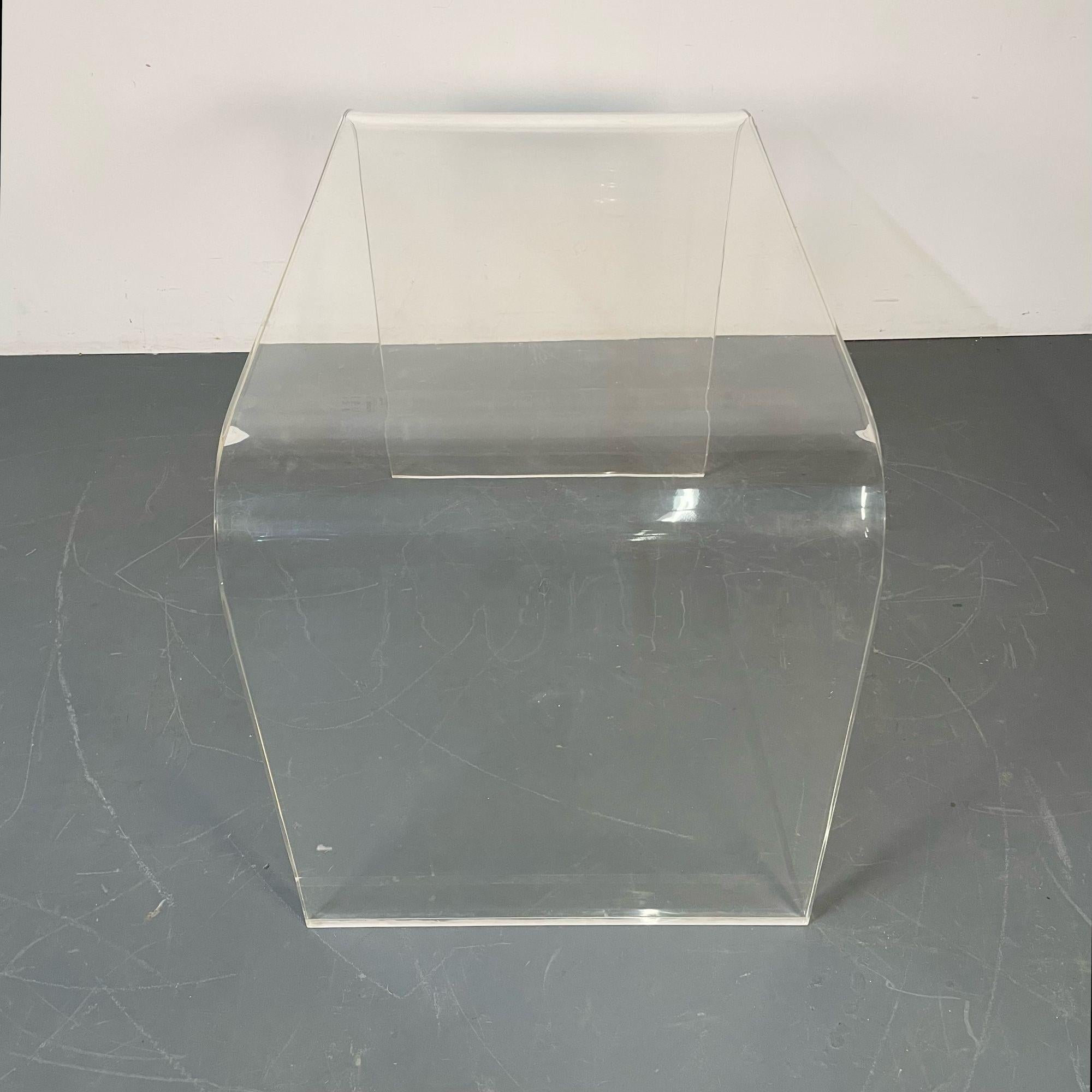 Mid-Century Modern Lucite Waterfall Console / Writing Table or Desk For Sale 3