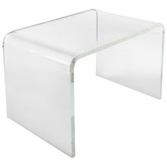 Mid-Century Modern Lucite Waterfall Side Table