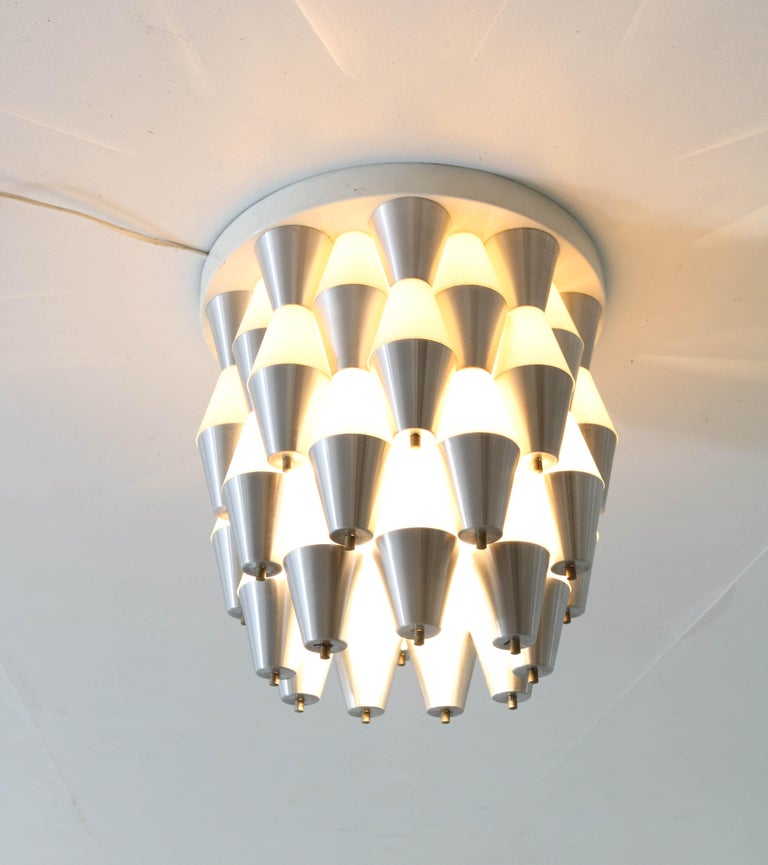 MidCentury Modern Ludiek Flush Mount Ceiling Light by RAAK Amsterdam