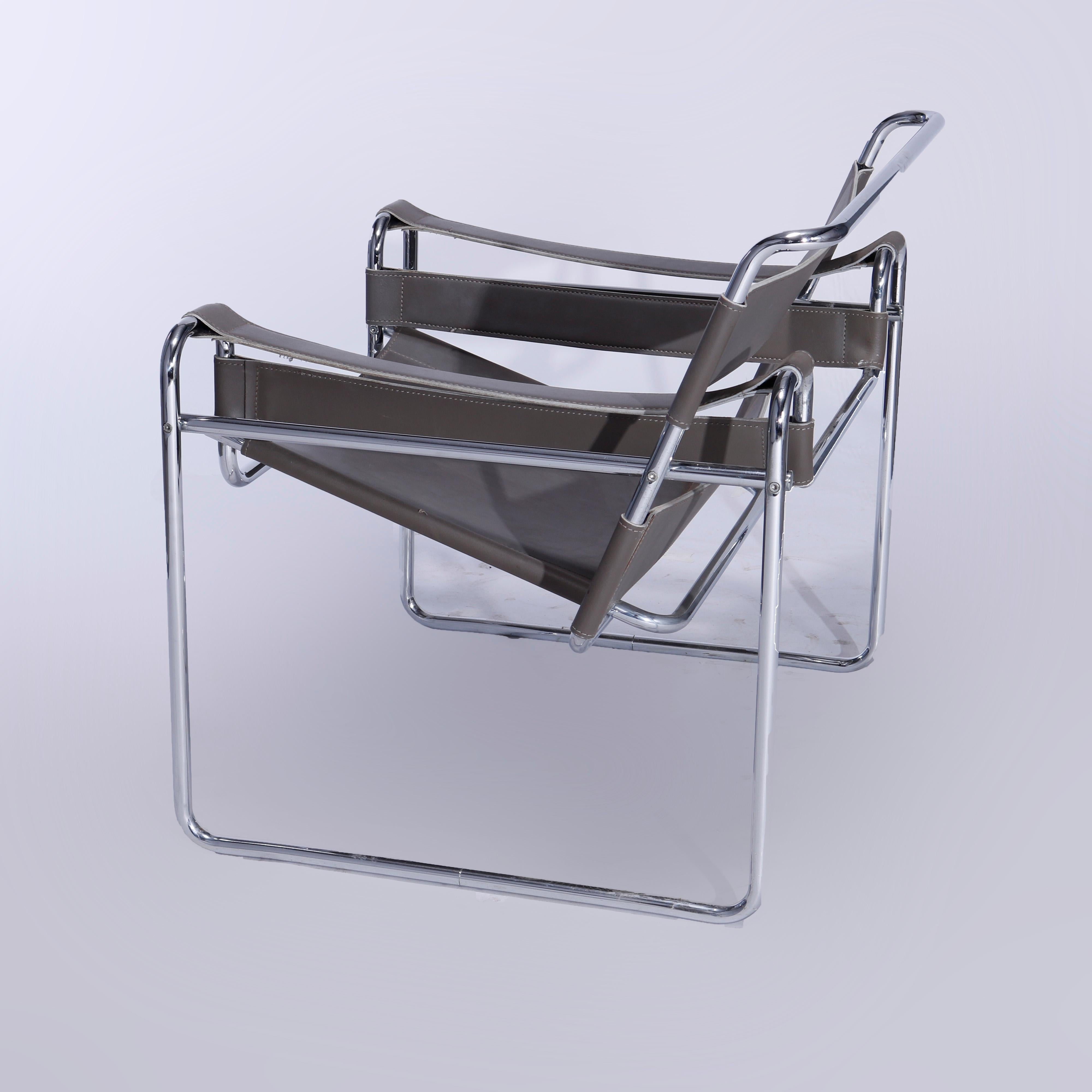 Mid-Century Modern Mid Century Modern Marcel Brewer Chrome Wassily Chair, 20th C