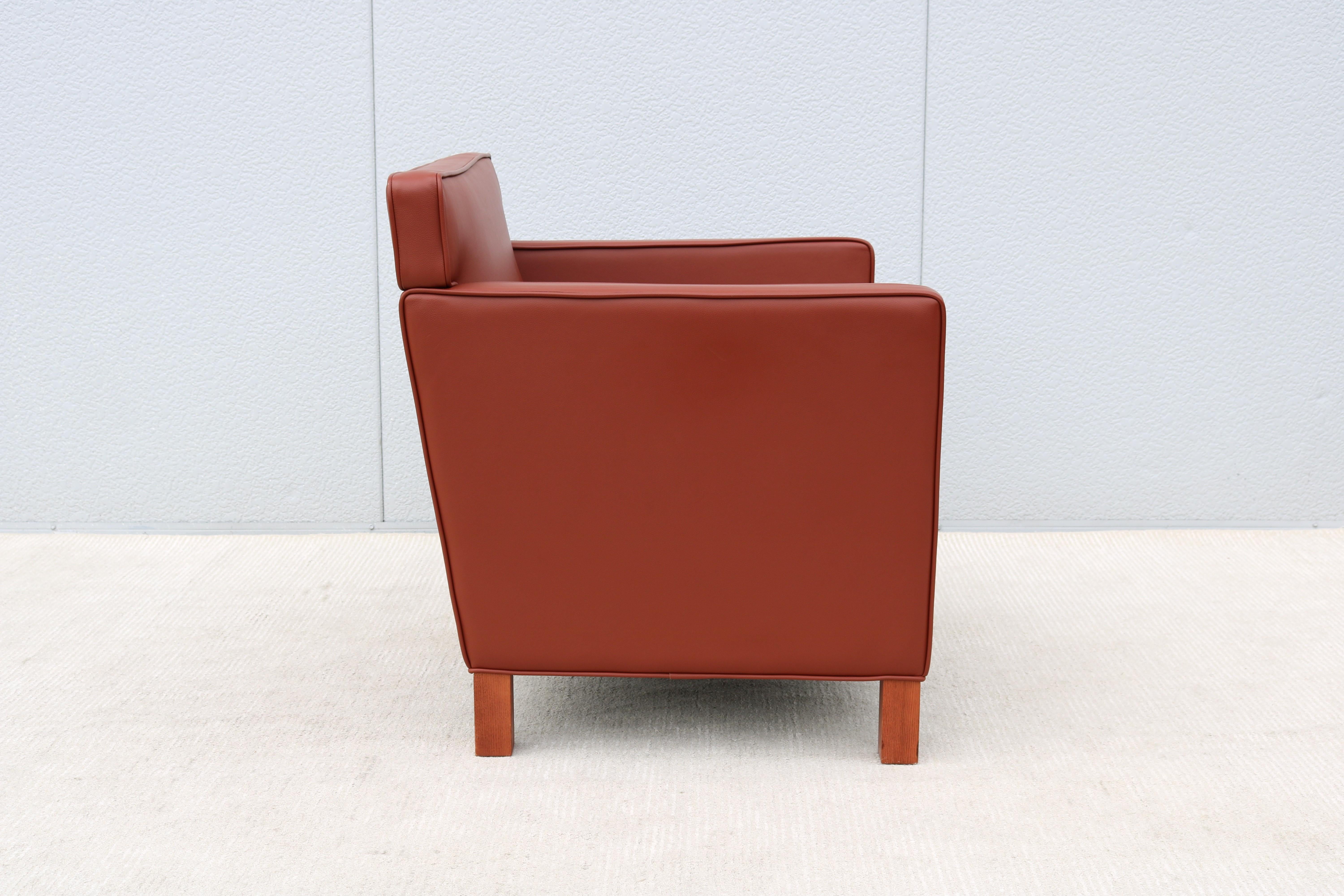 Mid-Century Modern Ludwig Mies van der Rohe for Knoll Krefeld Brown Lounge Chair For Sale 4