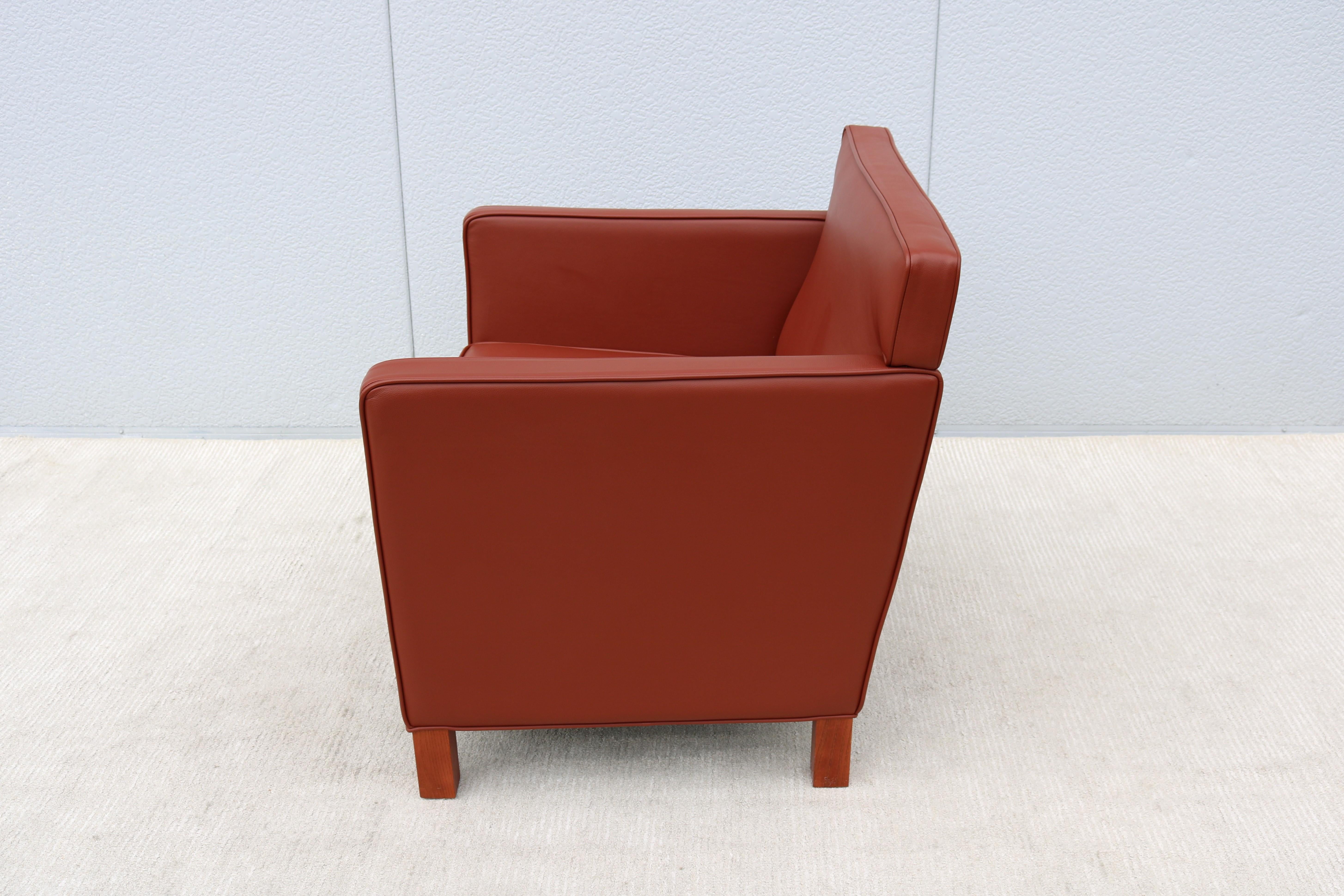 Mid-Century Modern Ludwig Mies van der Rohe for Knoll Krefeld Brown Lounge Chair For Sale 6