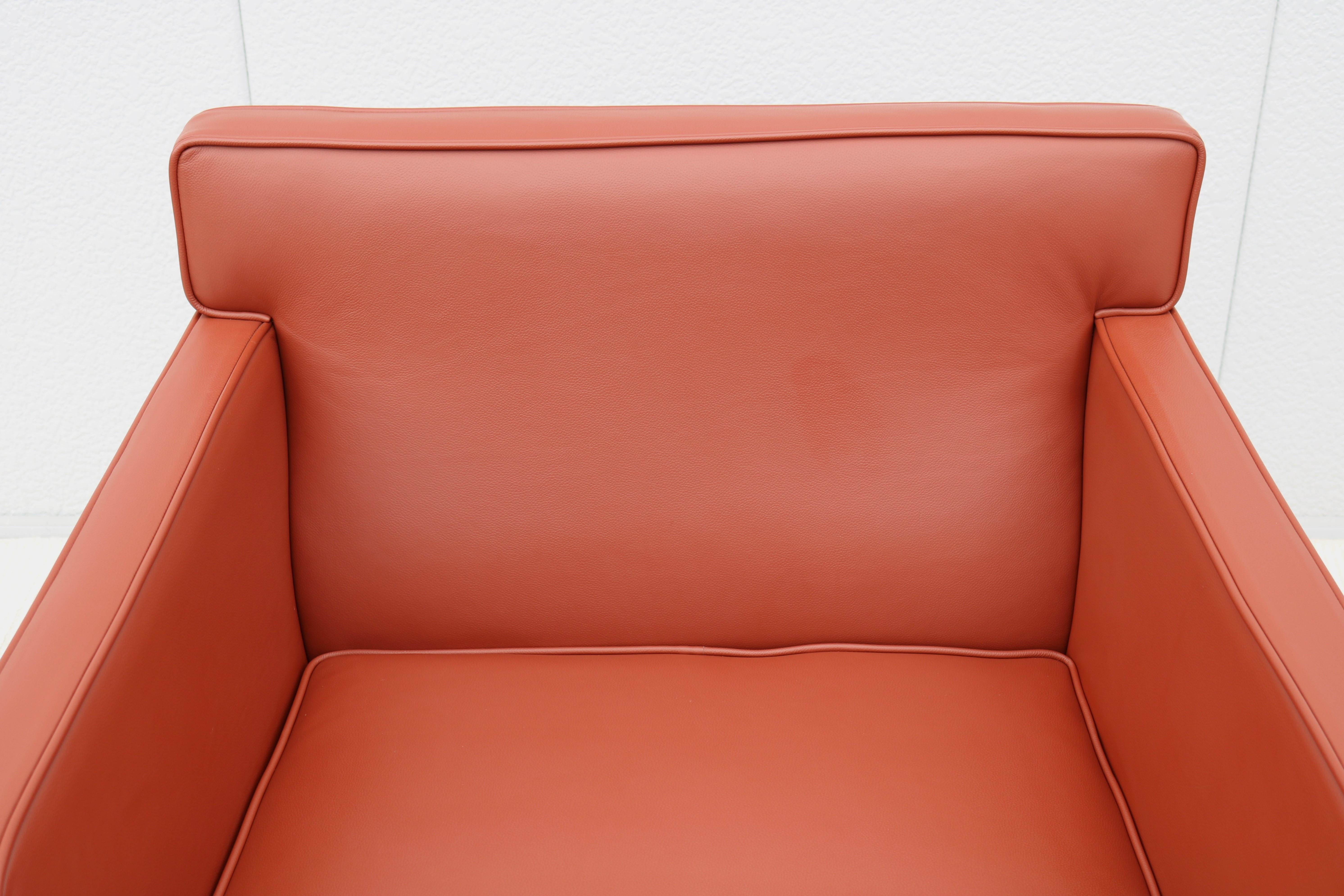 Mid-Century Modern Ludwig Mies van der Rohe für Knoll Krefeld Brown Lounge Chair im Angebot 7