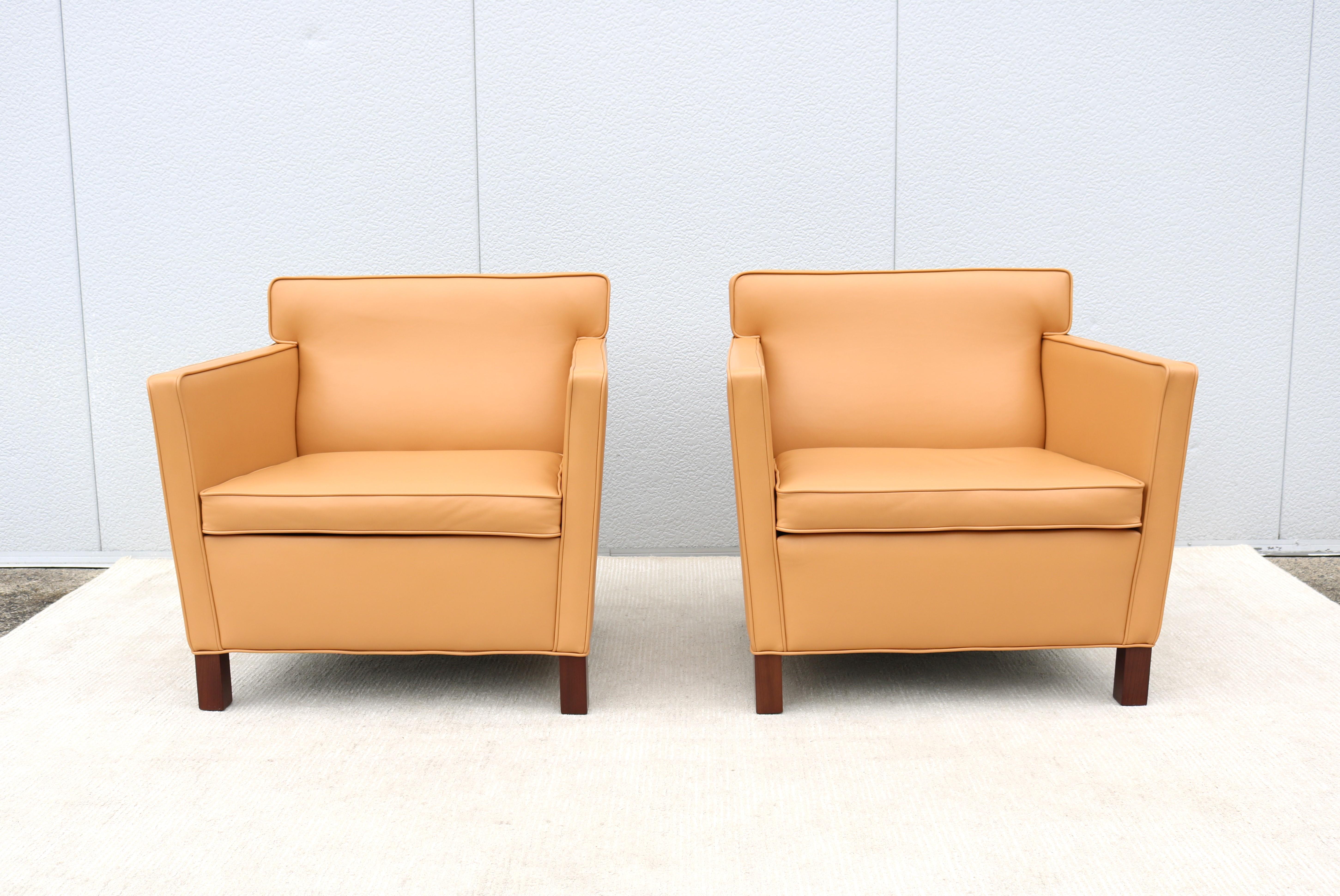 Mid-Century Modern Ludwig Mies van der Rohe for Knoll Krefeld Lounge Chairs Pair For Sale 4