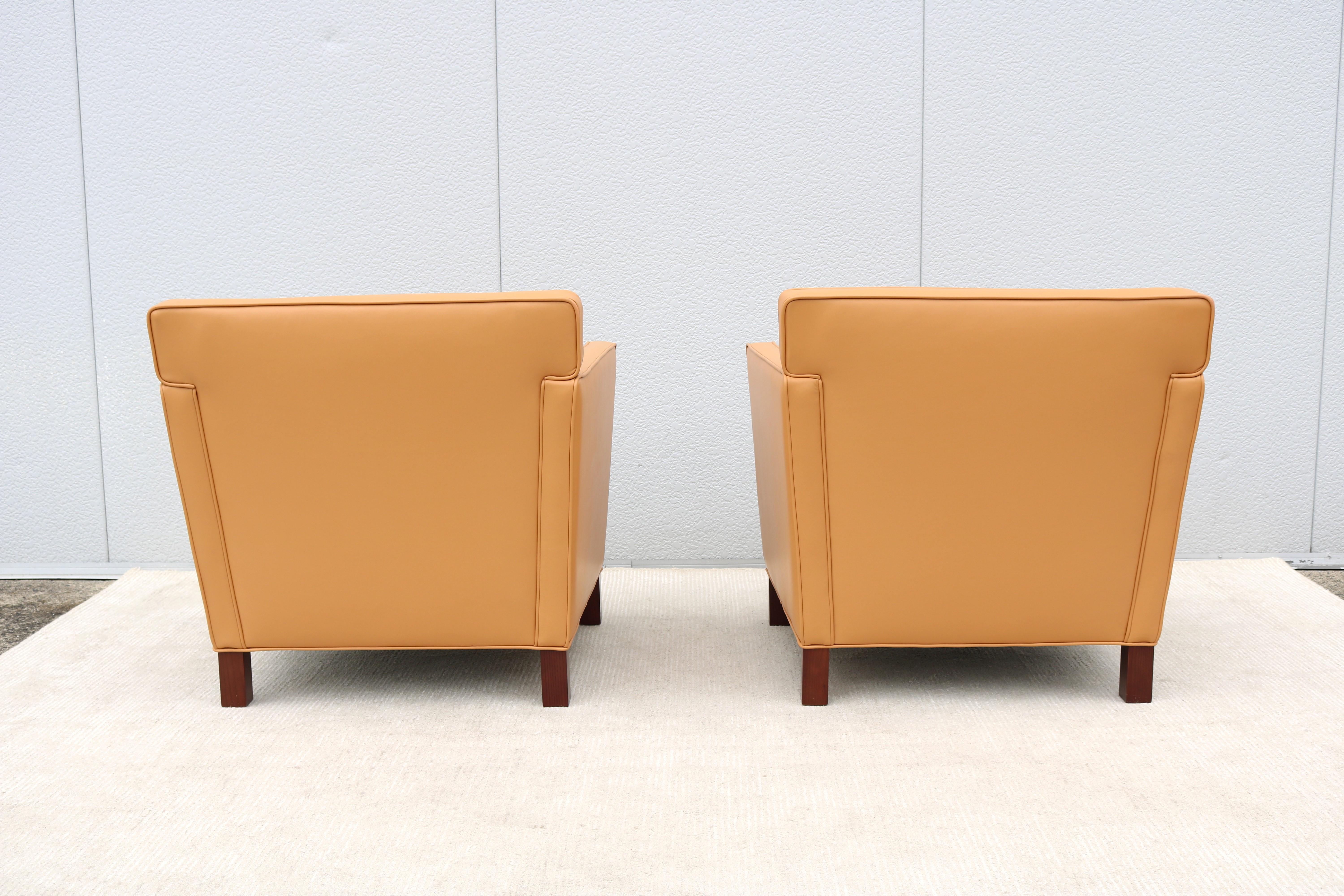 Mid-Century Modern Ludwig Mies van der Rohe for Knoll Krefeld Lounge Chairs Pair For Sale 6