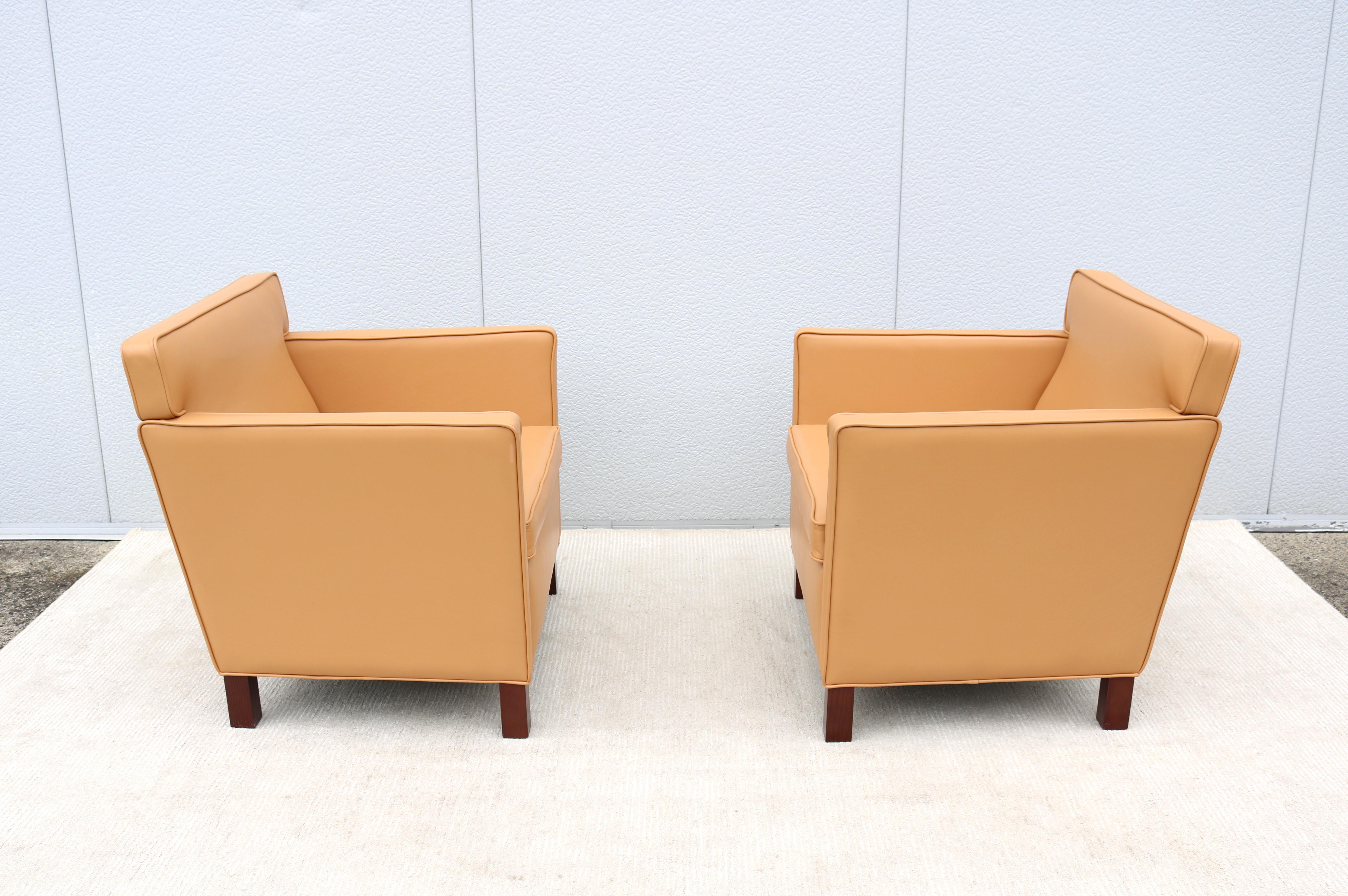Mid-Century Modern Ludwig Mies van der Rohe for Knoll Krefeld Lounge Chairs Pair For Sale 7