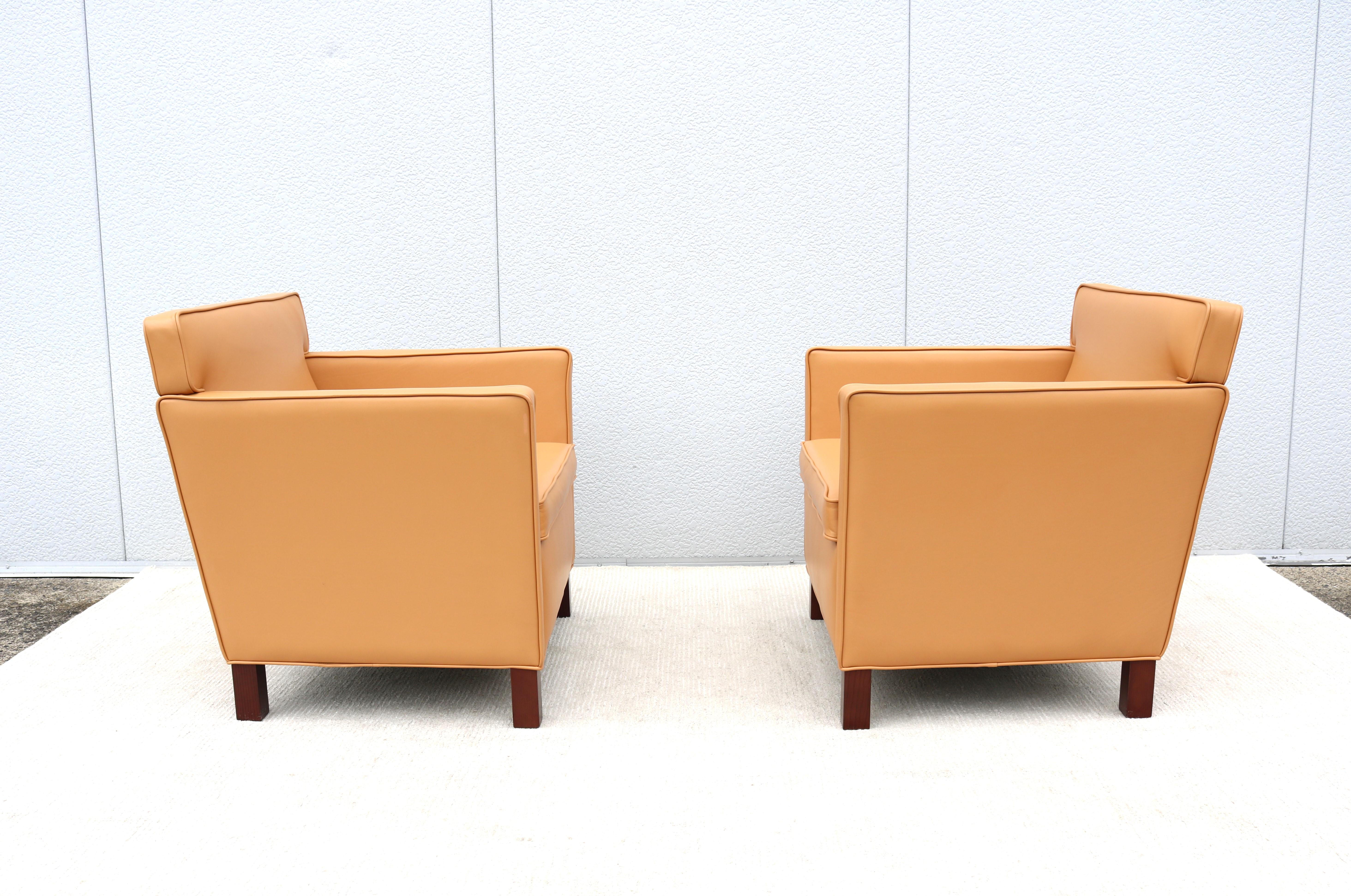 Mid-Century Modern Ludwig Mies van der Rohe for Knoll Krefeld Lounge Chairs Pair For Sale 8