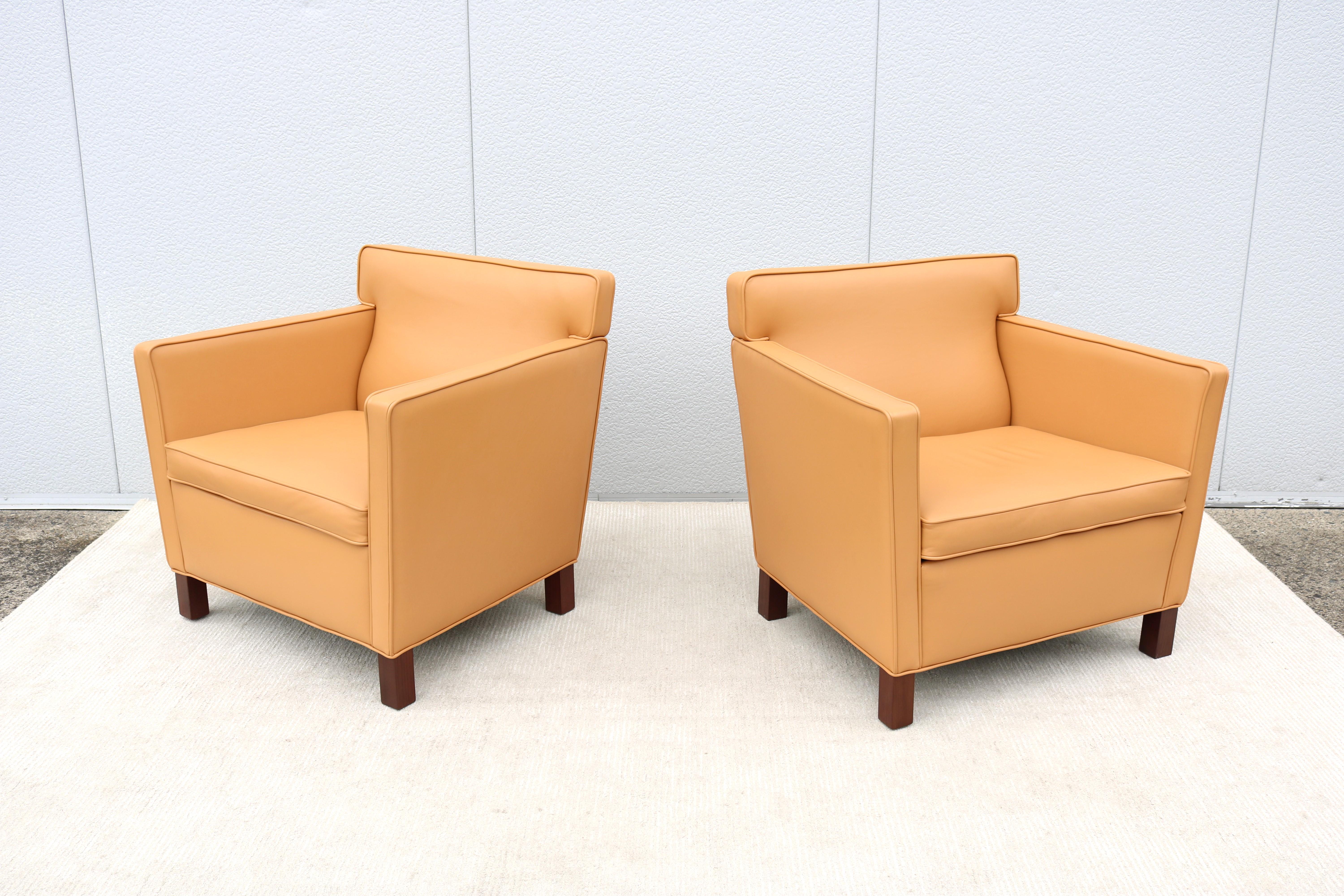Mid-Century Modern Ludwig Mies van der Rohe for Knoll Krefeld Lounge Chairs Pair For Sale 1