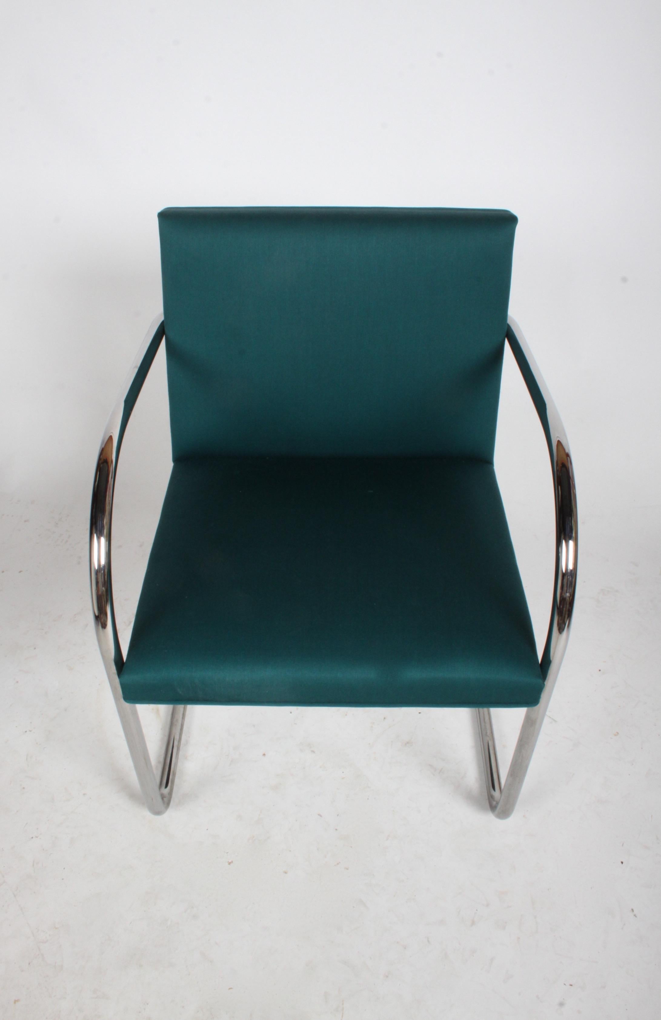 Mid-20th Century Mid-Century Modern Ludwig Mies van der Rohe for Knoll Tubular Brno Chairs x 2 For Sale